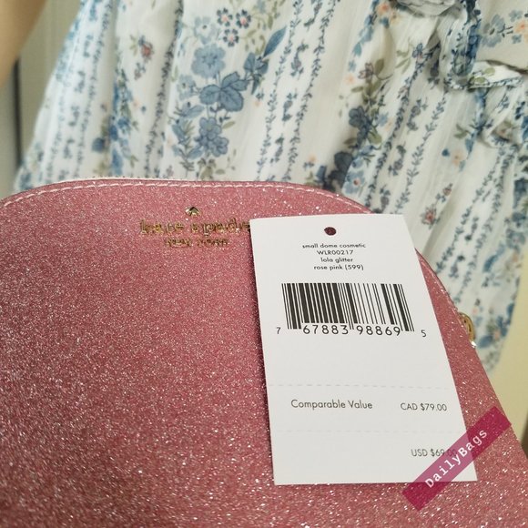 KATE SPADE LOLA ROSE PINK COSMETIC CASE MAKE UP - Picture 11 of 11